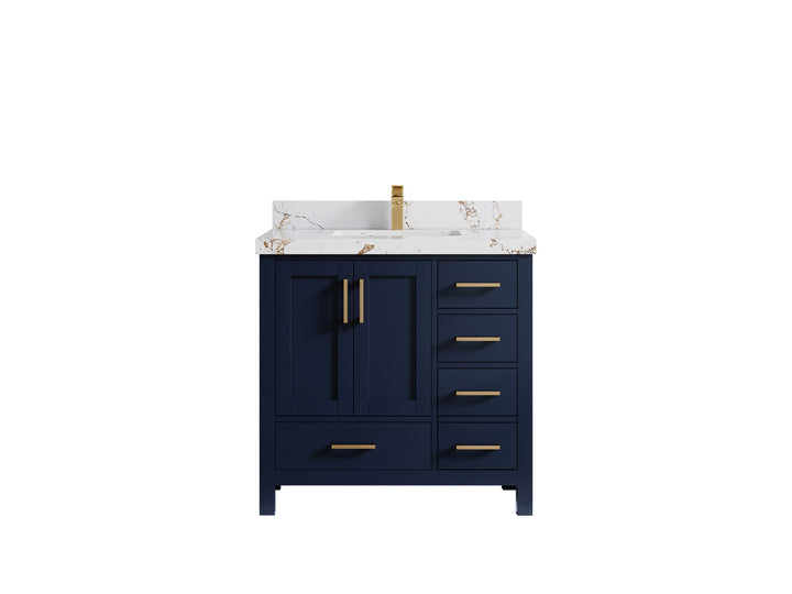 Malibu 36 in. W x 22 in. D Bathroom Vanity Center Sink - photo 39