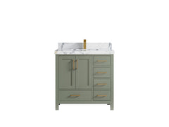 Malibu 36 in. W x 22 in. D Bathroom Vanity Center Sink - photo 20