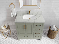 Malibu 36 in. W x 22 in. D Bathroom Vanity Center Sink - photo 43