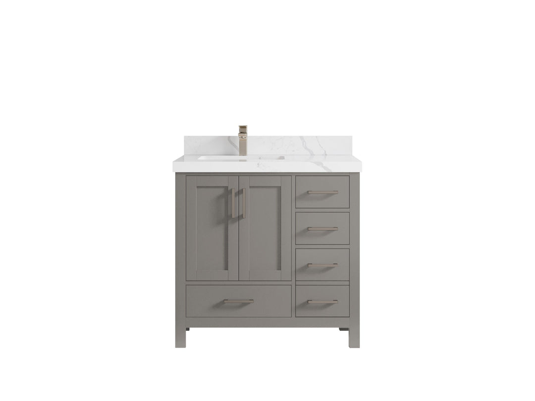 Malibu 36 in. W x 22 in. D Left Offset Sink Bathroom Vanity - Willow Bath and Vanity