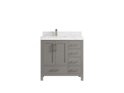 Malibu 36 in. W x 22 in. D Left Offset Sink Bathroom Vanity - Willow Bath and Vanity