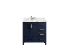 Malibu 36 in. W x 22 in. D Left Offset Sink Bathroom Vanity - photo 41
