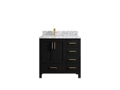 Malibu 36 in. W x 22 in. D Left Offset Sink Bathroom Vanity - Willow Bath and Vanity