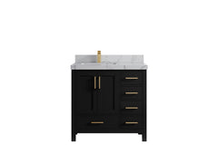 Malibu 36 in. W x 22 in. D Left Offset Sink Bathroom Vanity - photo 43