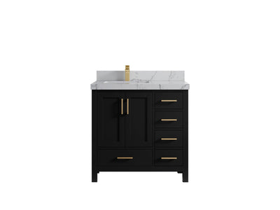 Malibu 36 in. W x 22 in. D Left Offset Sink Bathroom Vanity - Willow Bath and Vanity