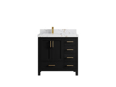 Malibu 36 in. W x 22 in. D Left Offset Sink Bathroom Vanity - photo 39