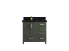 Malibu 36 in. W x 22 in. D Left Offset Sink Bathroom Vanity - photo 16