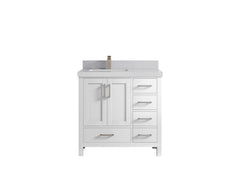 Malibu 36 in. W x 22 in. D Left Offset Sink Bathroom Vanity - photo 1