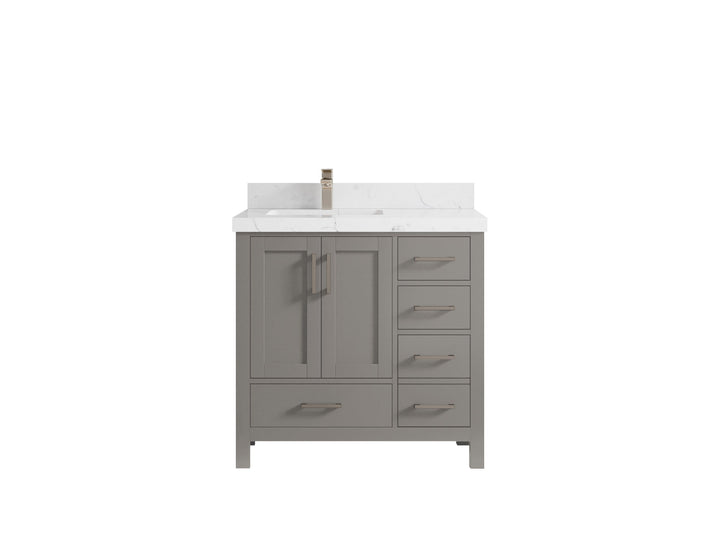 Malibu 36 in. W x 22 in. D Left Offset Sink Bathroom Vanity - photo 19