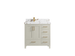 Malibu 36 in. W x 22 in. D Left Offset Sink Bathroom Vanity - photo 35