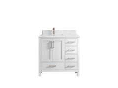 Malibu 36 in. W x 22 in. D Left Offset Sink Bathroom Vanity - photo 25