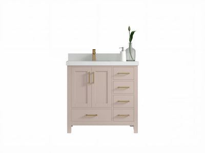 Malibu 36 in. W x 22 in. D Left Offset Sink Bathroom Vanity - Willow Bath and Vanity