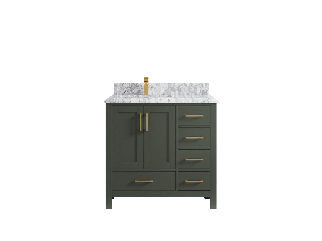 Malibu 36 in. W x 22 in. D Left Offset Sink Bathroom Vanity - Willow Bath and Vanity