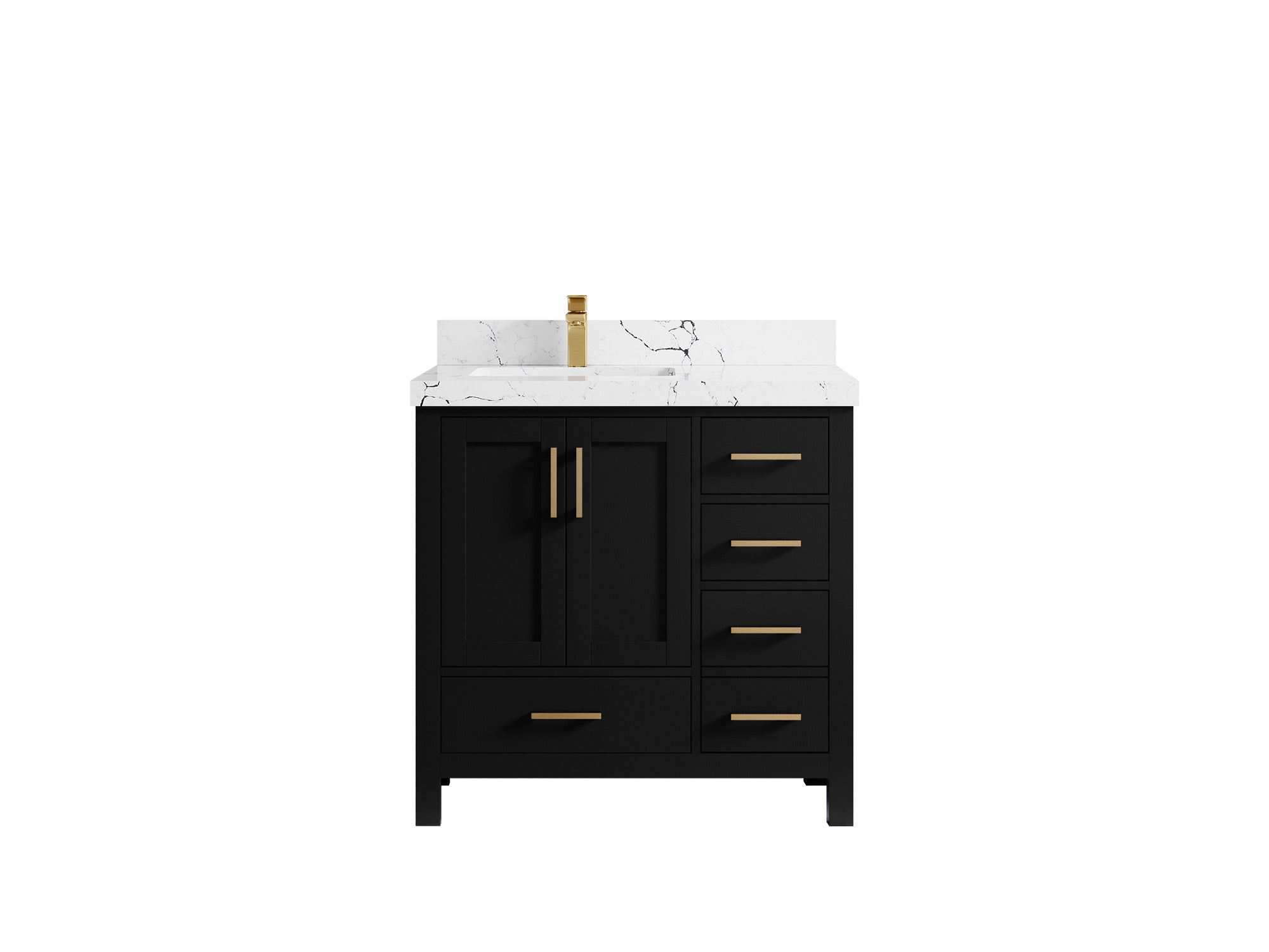 Malibu 36 in. W x 22 in. D Left Offset Sink Bathroom Vanity - Willow Bath and Vanity