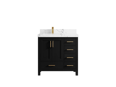 Malibu 36 in. W x 22 in. D Left Offset Sink Bathroom Vanity - Willow Bath and Vanity