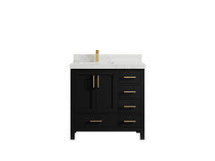 Malibu 36 in. W x 22 in. D Left Offset Sink Bathroom Vanity - photo 19