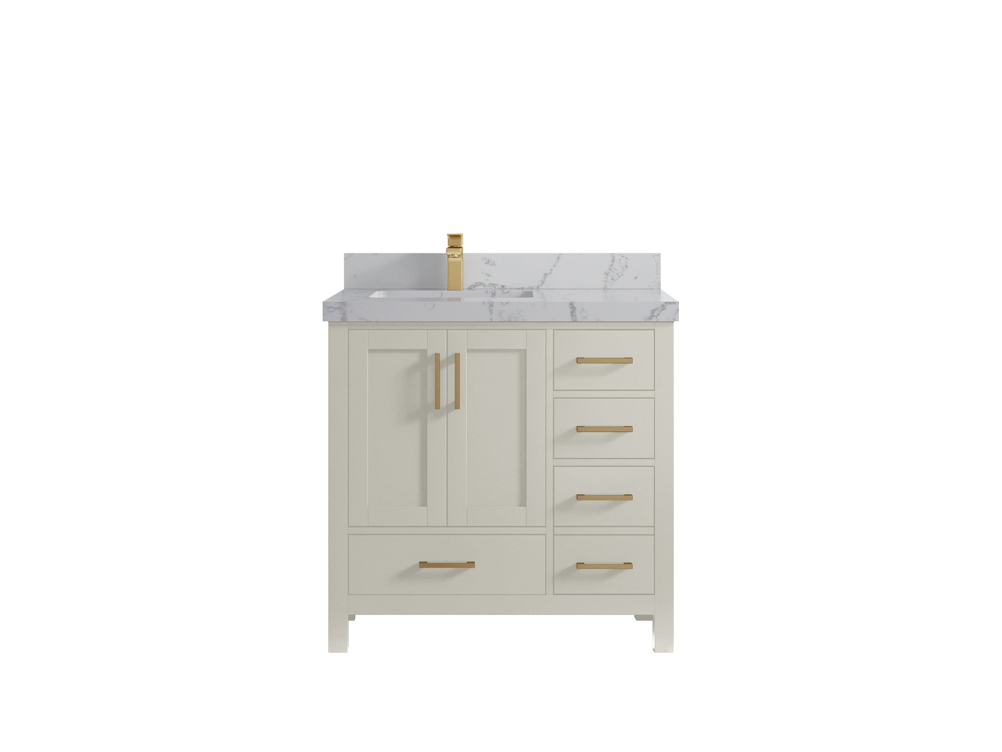 Malibu 36 in. W x 22 in. D Left Offset Sink Bathroom Vanity - Willow Bath and Vanity