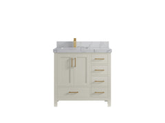 Malibu 36 in. W x 22 in. D Left Offset Sink Bathroom Vanity - photo 41