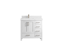Malibu 36 in. W x 22 in. D Left Offset Sink Bathroom Vanity - photo 19