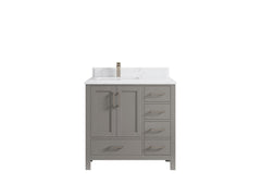 Malibu 36 in. W x 22 in. D Left Offset Sink Bathroom Vanity - photo 27