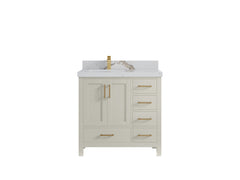 Malibu 36 in. W x 22 in. D Left Offset Sink Bathroom Vanity - photo 15