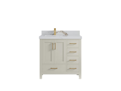 Malibu 36 in. W x 22 in. D Left Offset Sink Bathroom Vanity - Willow Bath and Vanity