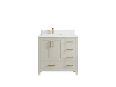 Malibu 36 in. W x 22 in. D Left Offset Sink Bathroom Vanity - photo 25