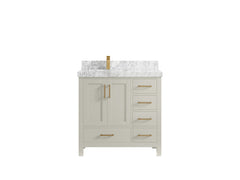 Malibu 36 in. W x 22 in. D Left Offset Sink Bathroom Vanity - photo 11