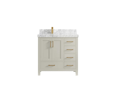 Malibu 36 in. W x 22 in. D Left Offset Sink Bathroom Vanity - Willow Bath and Vanity