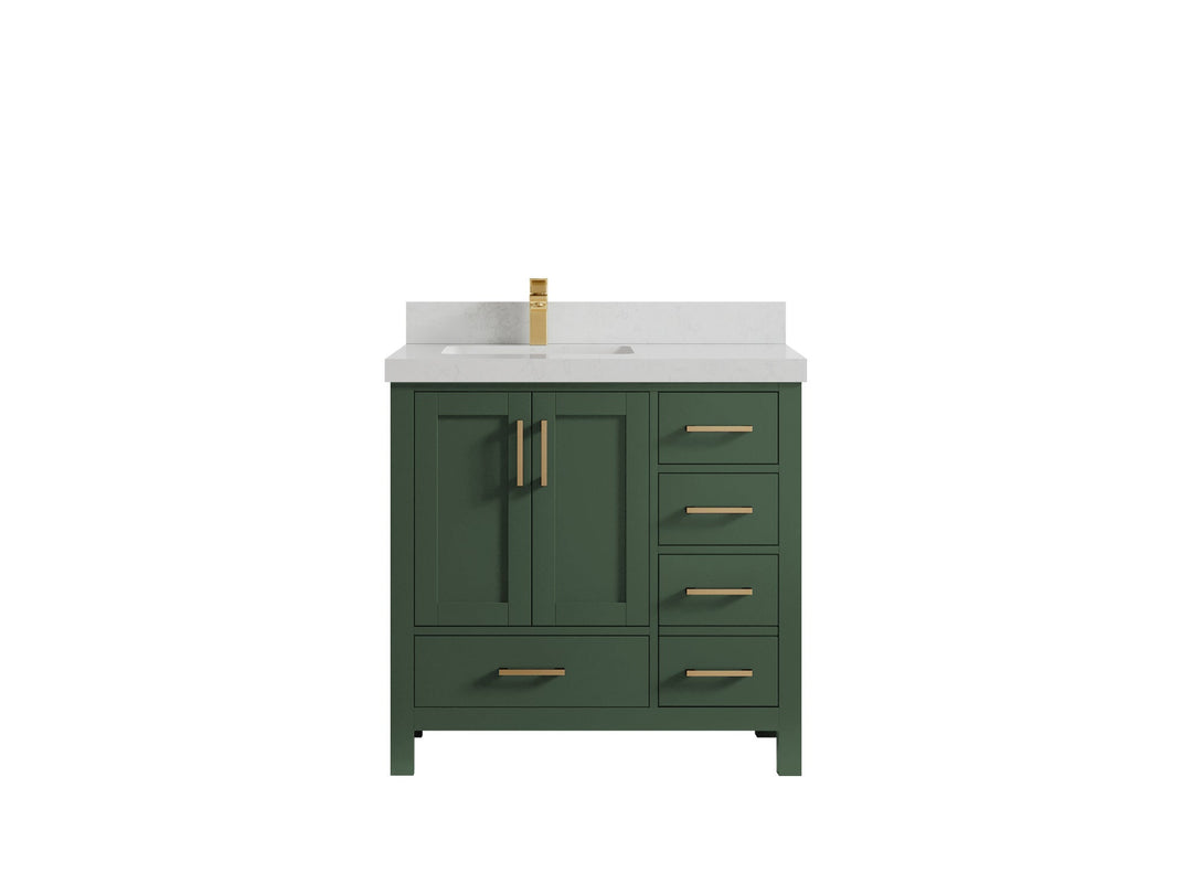 Malibu 36 in. W x 22 in. D Left Offset Sink Bathroom Vanity - Willow Bath and Vanity