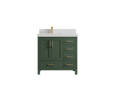 Malibu 36 in. W x 22 in. D Left Offset Sink Bathroom Vanity - Willow Bath and Vanity
