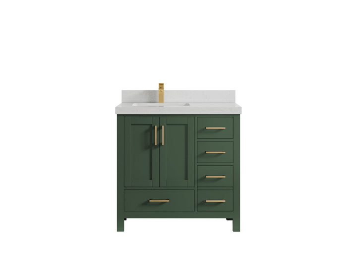 Malibu 36 in. W x 22 in. D Left Offset Sink Bathroom Vanity - photo 13