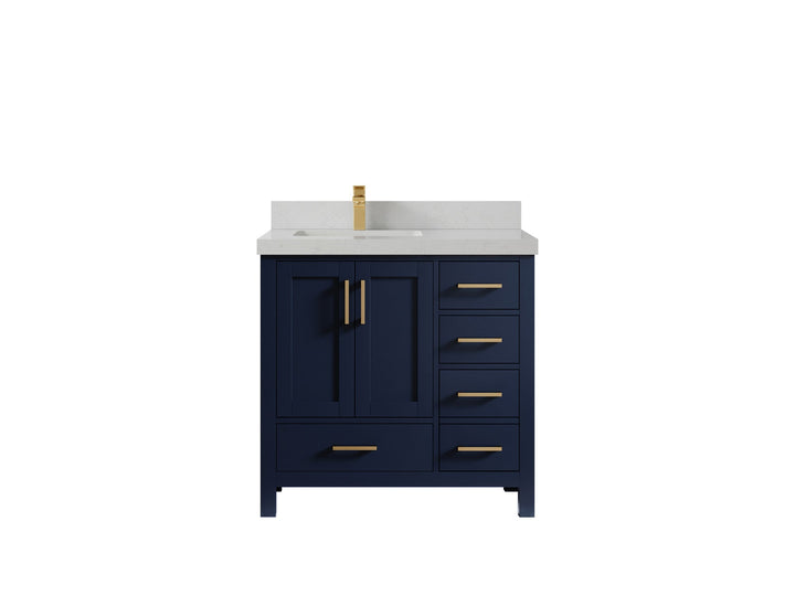 Malibu 36 in. W x 22 in. D Left Offset Sink Bathroom Vanity - photo 13