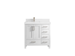 Malibu 36 in. W x 22 in. D Left Offset Sink Bathroom Vanity - photo 43