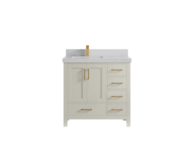 Malibu 36 in. W x 22 in. D Left Offset Sink Bathroom Vanity - Willow Bath and Vanity