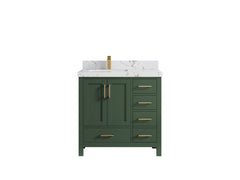 Malibu 36 in. W x 22 in. D Left Offset Sink Bathroom Vanity - photo 39