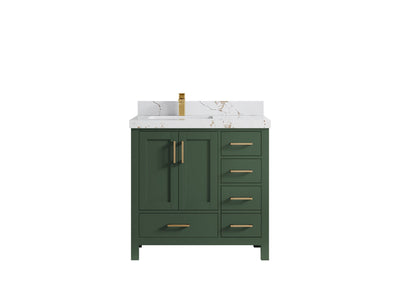Malibu 36 in. W x 22 in. D Left Offset Sink Bathroom Vanity - Willow Bath and Vanity