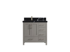 Malibu 36 in. W x 22 in. D Left Offset Sink Bathroom Vanity - photo 9