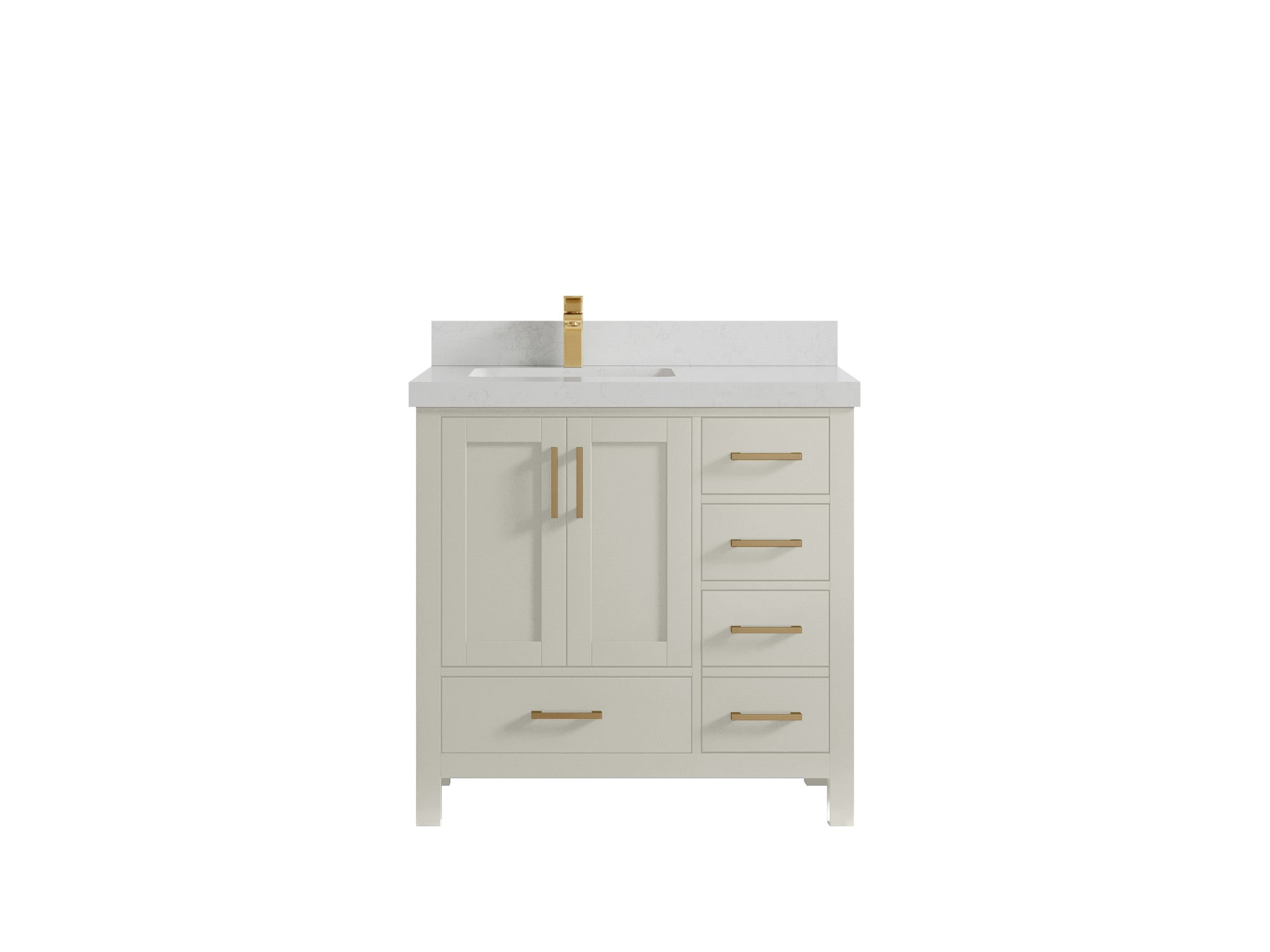 Malibu 36 in. W x 22 in. D Left Offset Sink Bathroom Vanity - Willow Bath and Vanity