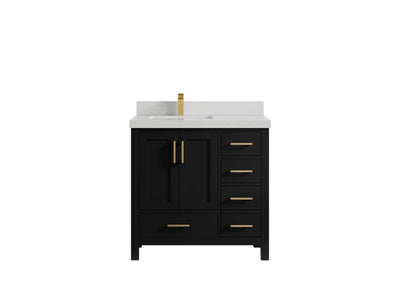 Malibu 36 in. W x 22 in. D Left Offset Sink Bathroom Vanity - Willow Bath and Vanity
