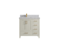 Malibu 36 in. W x 22 in. D Left Offset Sink Bathroom Vanity - photo 31