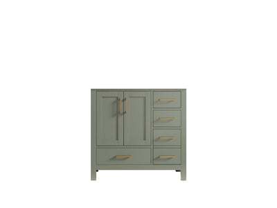 Malibu 36 in. W x 22 in. D Left Offset Sink Bathroom Vanity - Willow Bath and Vanity