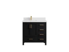 Malibu 36 in. W x 22 in. D Left Offset Sink Bathroom Vanity - photo 31