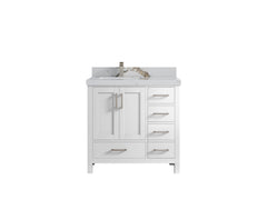 Malibu 36 in. W x 22 in. D Left Offset Sink Bathroom Vanity - photo 15