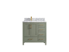 Malibu 36 in. W x 22 in. D Left Offset Sink Bathroom Vanity - photo 24