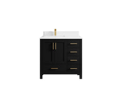 Malibu 36 in. W x 22 in. D Left Offset Sink Bathroom Vanity - photo 29