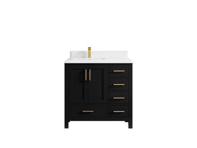 Malibu 36 in. W x 22 in. D Left Offset Sink Bathroom Vanity - Willow Bath and Vanity