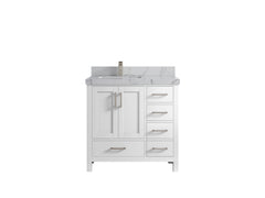 Malibu 36 in. W x 22 in. D Left Offset Sink Bathroom Vanity - photo 41