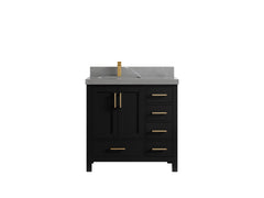 Malibu 36 in. W x 22 in. D Left Offset Sink Bathroom Vanity - photo 35