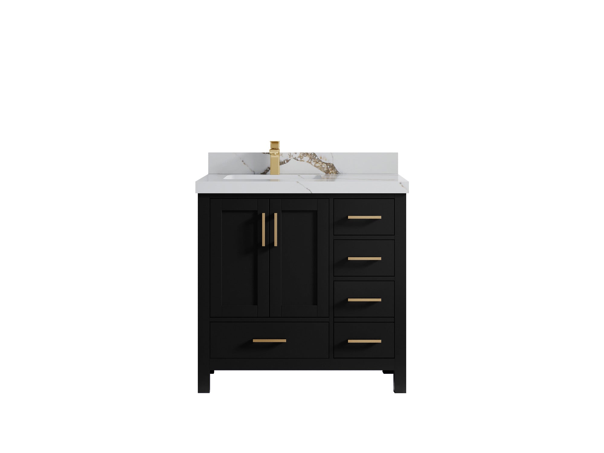 Malibu 36 in. W x 22 in. D Left Offset Sink Bathroom Vanity - Willow Bath and Vanity